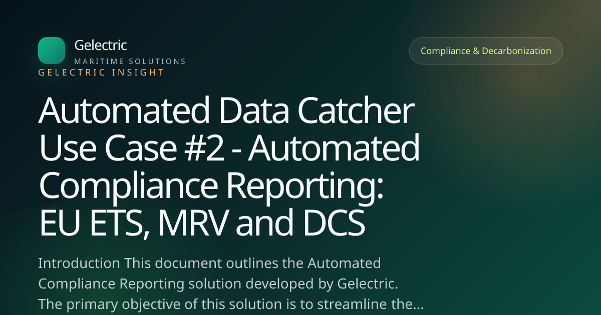 Automated Data Catcher Use Case #2 - Automated Compliance Reporting: EU ...