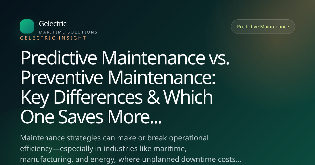 Predictive Maintenance vs. Preventive Maintenance: Key Differences ...